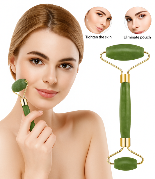 Double‑Sided Stone Facial Roller – Premium Face Massager