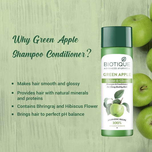 Biotique Green Apple Shine & Gloss Shampoo & Conditioner